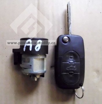 Vložka zámku s klíčem, Audi A4, A8, 4D0905855A