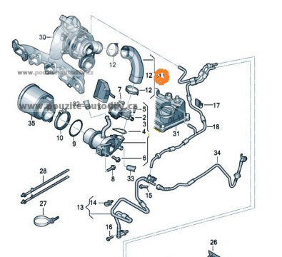 Spojovací trubka, Audi A3 13-, Q3 15-, TT 15-, 04L131521