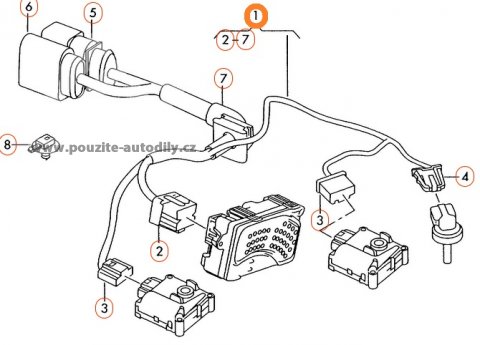 Svazek elektroinstalace pro ventilator 4F0971547 Audi A6 4F