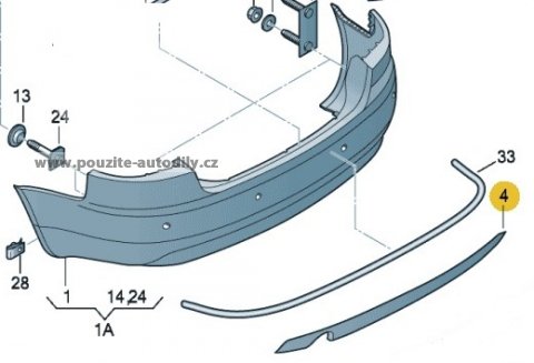 Spojler Pro Zadn 237 N 225 Razn 237 K 8e0807521c Audi A4 B7 Lykona