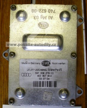 Modul výkonu pro plynovou výbojku 4E0907813, Hella 5DF008279-10, Audi A8 Quattro 2004-2007