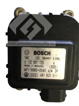 Servomotorek nastavovací Audi A6 98-05, klapka pro ovládání teploty 4B1820511, Bosch 0132801126
