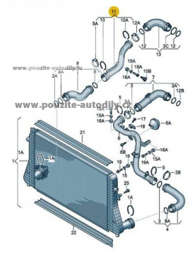 Vzduchová trubka, Audi 1,9TDi, 3C0145770B