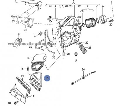 Hrdlo sací Audi A6 C6 05-11, 4F0129618J