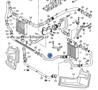 Hadice tlaková vedení vzduchu Audi A6 C6 4F0145943B