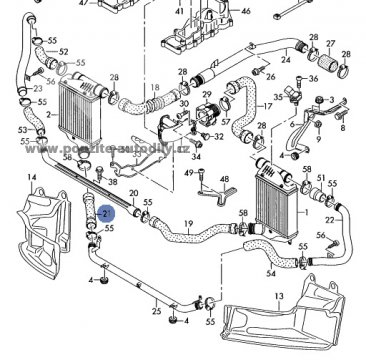 Hadice tlaková vedení vzduchu Audi A6 C6 4F0145944B