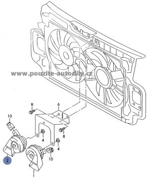 Fanfáry, vysoký tón Audi A6 C6, 4F0951223, 4F0951223A