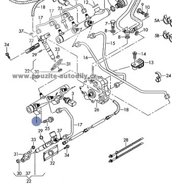 Rozdělovač paliva Audi A4, A6 05-08, A8 04-07, 059130089