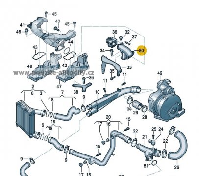 Hrdlo škrtící klapky Audi A6 05-08, A8 04-07, 059145997C