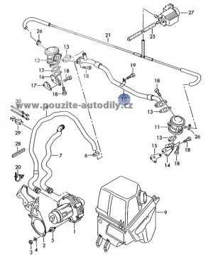 Trubka spojovací 077131831A Audi 3,7/ 4,2 A6 02-05, A8 99-07