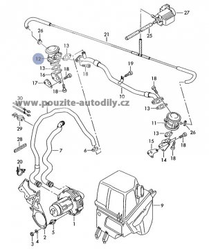 Kombinovaný ventil originál Audi A4, A6, A8, 078131102