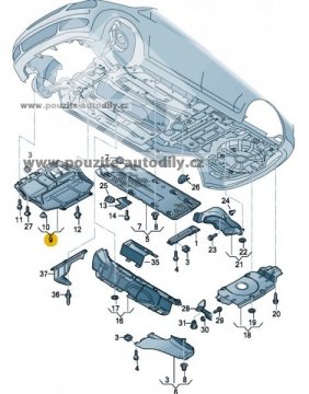 1K0825237AG, 1K0825237AF, Kryt pod motor diesel Audi A3 8P