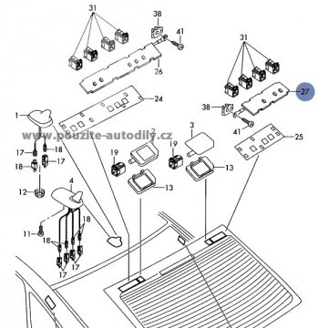 Zesilovač anténní vpravo Audi A6 05-08, 4F5035225P