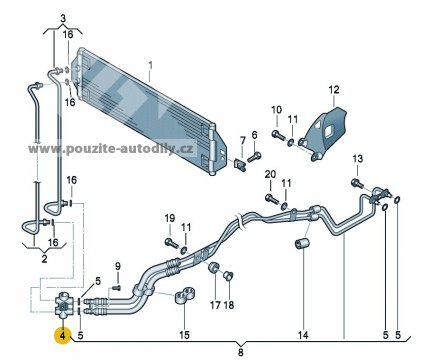 Regulátor teploty oleje, Audi Q7, Audi R8, 7L0317027A