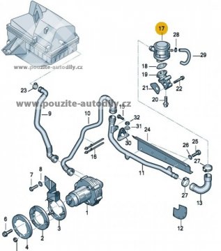 Kombinovaný ventil originál Audi, 06B131101C