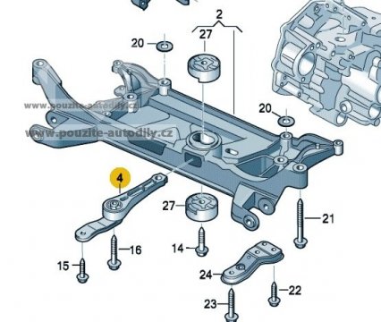 Kyvná podpěra, držák originál Audi 5Q0199855N