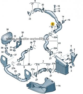 Tlaková trubka vzduchová, Audi A4 B6, A6 C5 8E0145762B