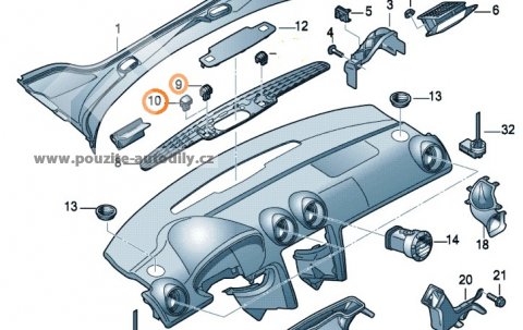 Sluneční čidlo, 8P0919238 4PK Audi A3 8P, A4 8E