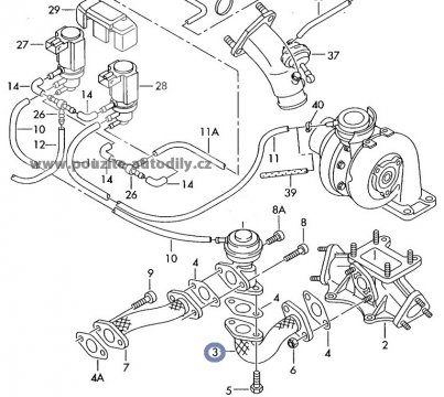 Trubka spojovací 059131525P, Audi A4, A6, A8