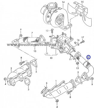 Kompensátor vlevo 059131789G, 059131789E, Audi A4, A6, A8