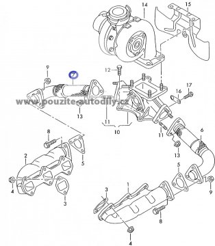 Kompensátor vpravo 059131790D, 059131790B, Audi A4, A6, A8