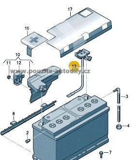 Řídící jednotka pro kontrolu baterie 8S0915181C, orig. Audi