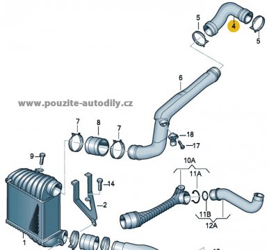 Hadice tlaková 1J0145838B, originál Audi A3/ S3