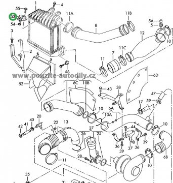 Čidlo tlaku nasávaného vzduchu Audi, originál 038906051B