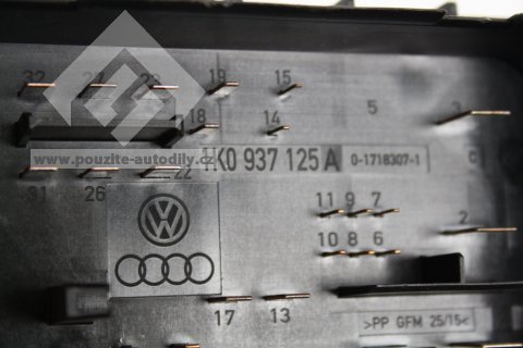 Pojistkový blok 1K0937125 1K0937125A Audi A3