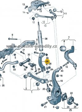 Vidlice tlumiče odpruženi vlevo 8K0413037K Audi