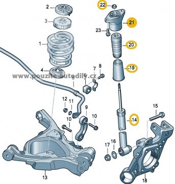 Plynokapalinový tlumič SACHS 312640, 4F0513032AE Audi A6 C6