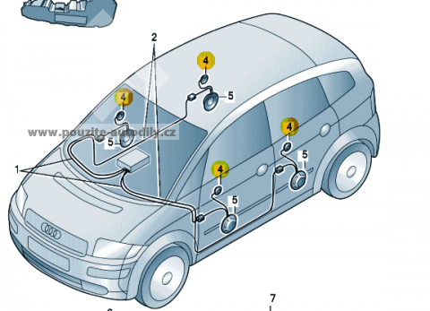 Reproduktor výškový 8L0035399 Audi A3 8L