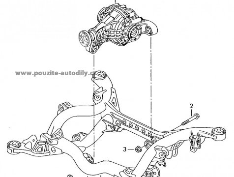 Direnciál zadní JTQ 0AB525017F Audi Q7 4L 3.0TDi