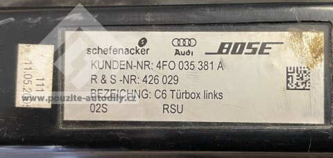 4F0035381A Skříň s reproduktorem BOSE Audi A6 C6 4F