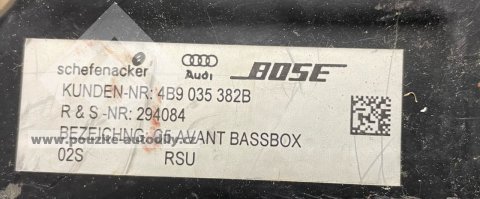 4B9035382B Subwoofer Bose Audi A6 4B C5 Allroad/ Avant