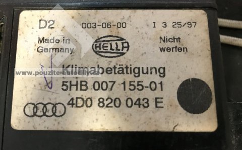 Panel ovládání klimatizace Audi A8 4D0820043C, 4D0820043E