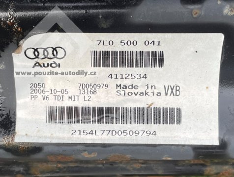 7L0500041 Zadní náprava + ramena Audi Q7 4L