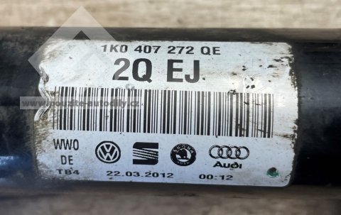 Poloosa s klouby vpravo 1K0407272QE Audi