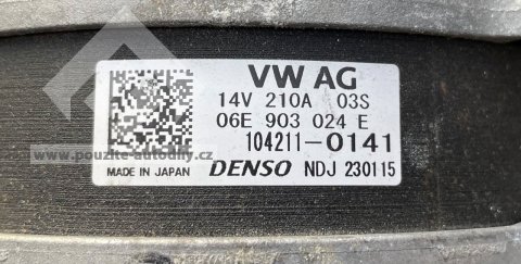 06E903024E, 06E903024P Alternátor 14V 210A DENSO 104211-0141