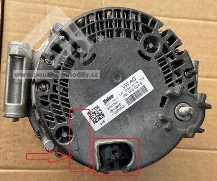 06L903024B, 06L903024G Alternátor Valeo EG21S011, 14V 210A