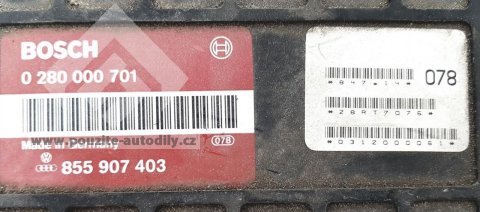 855907403 Bosch 0280000701 Řídící jednotka motoru / počítač Audi 80 1.8