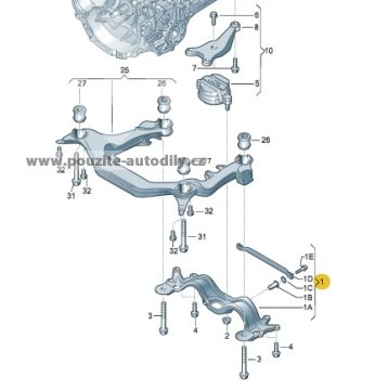 8E0399263AF Příčný nosník Audi A4 B6 8E