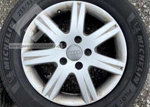 Alu kola 4L0071498F 8Z8 7.5Jx18 ET53 + pneu Michelin Pilot Sport 4SUV 255/55 R18 109Y, Audi Q7 4L