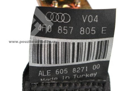 Pás bezpečnostní vzadu vlevo, vpravo 4F0857805E Audi A6 C6 4F