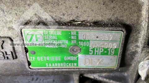 Převodovka DEX automatická 5.stupňová, Audi A6 4B C5