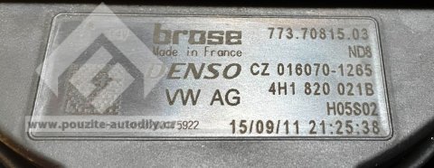 4H1820021B Ventilátor topení originál Audi A6 4G, A7 4G, A8 4H