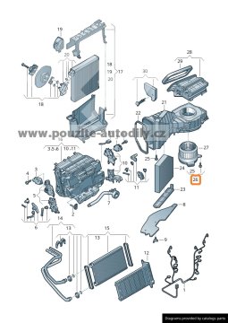 4H1820021B Ventilátor topení originál Audi A6 4G, A7 4G, A8 4H