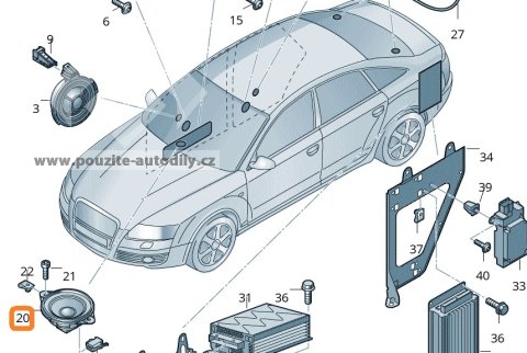 4F0035412B Reproduktor Bose Audi A6 4F, Q7 4L