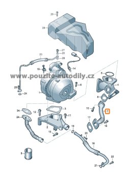 Trubka spojovací 059131525AB Audi 3,0TDi