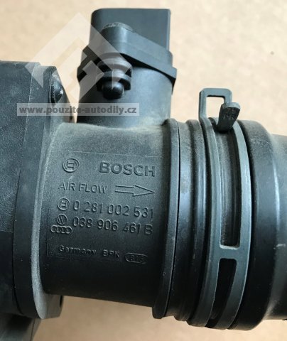 Měřič hmotnosti vzduchu, Audi 038906461B, Bosch 0281002531